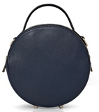 Navy Cross body Leather Bag  - Personalised (6704183935110)