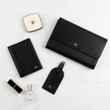 Luxury Travel Gift Set for Him - Black Grained Leather (6753910030470)