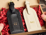 Couples Gift Set - Matching Grained Leather Luggage Tags (5139864682630)