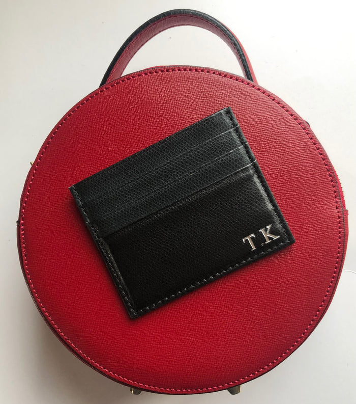 Dark Red Cross body Leather Bag  - Personalised (6813968793734)