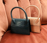 Mini Shoulder Bag - Croc Print (4414465278086)