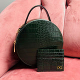 Croc Leather Circle Bag in 4 Colours - Personalised (2213100060734)