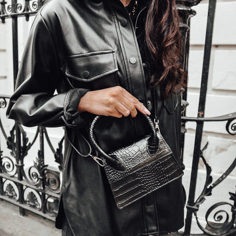 Mini Shoulder Bag Croc Print LoverofLuxe