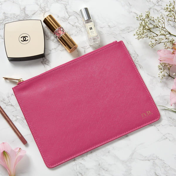Personalised Leather Pouch - Pink (2213111234622)