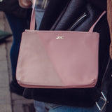 Personalised Leather and Suede Shoulder Bag (4289329102982)