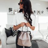 Personalised Leather and Suede Bucket Bag (4425912516742)