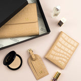 Luxury Travel Gift Set for Her - Taupe Croc (5141853208710)