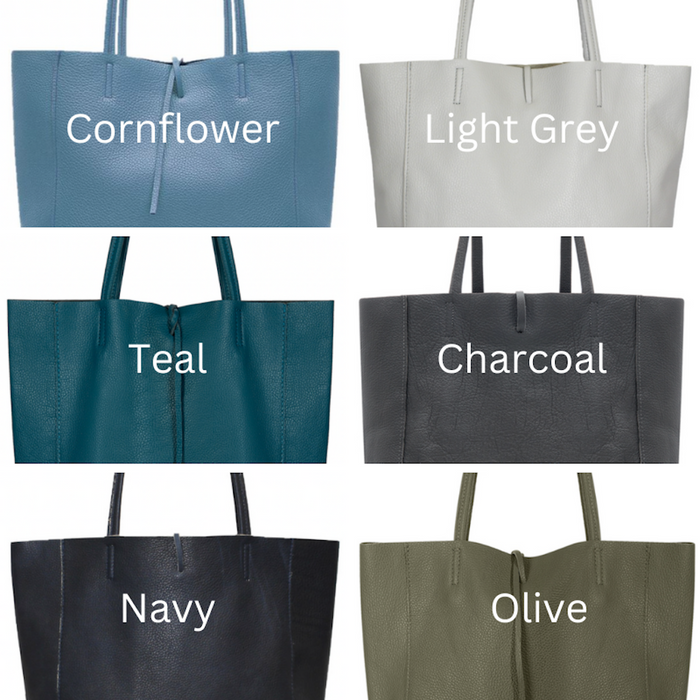 Leather Tote Bag - 15 Colours (2213101109310) (6861666943110)